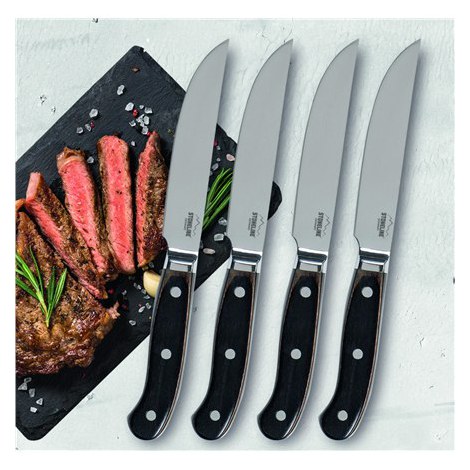 Stoneline 22508 Stainless Steel Steak Knives Set with Pakka Wooden Handle, Sharpener, Wooden Box, 4 pcs | Stoneline - 7